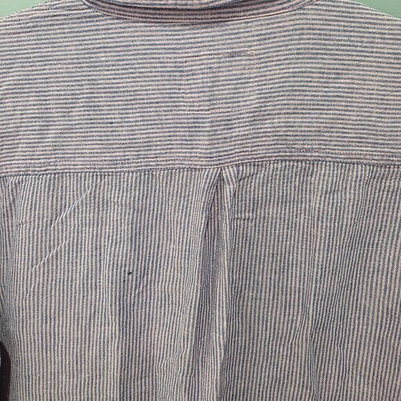 Rails Pink Blue Stripe Button Up Shirt Women’s XL Linen Rayon Blend - Picture 5 of 7